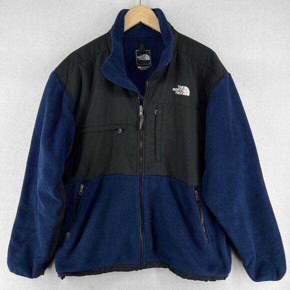 THE NORTH FACE Fleece Jacket Mens L Denali Polartec Mock Neck Two Tone Blue